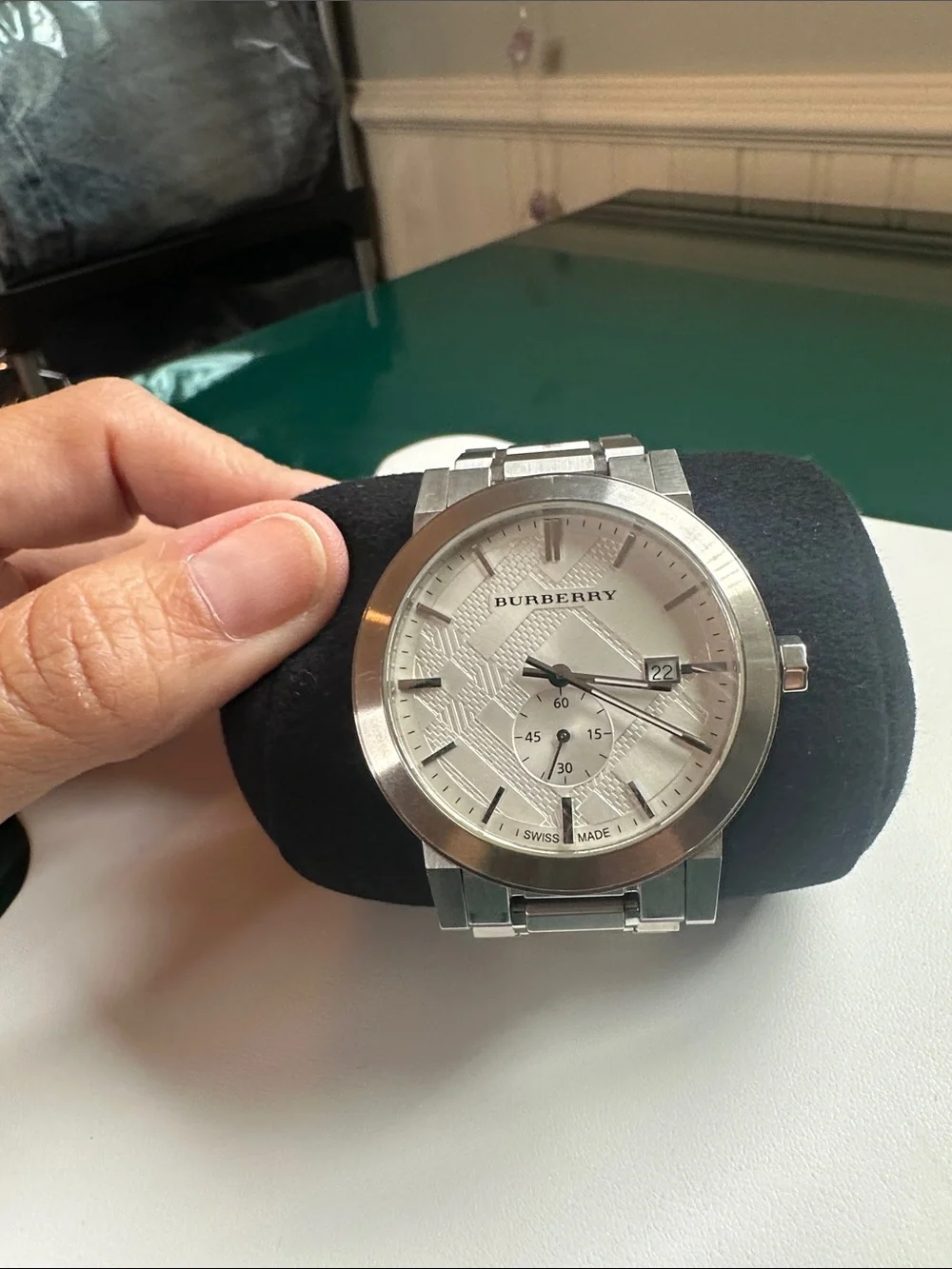 Burberry Men's Chronograph The City Silver 42mm Watch
